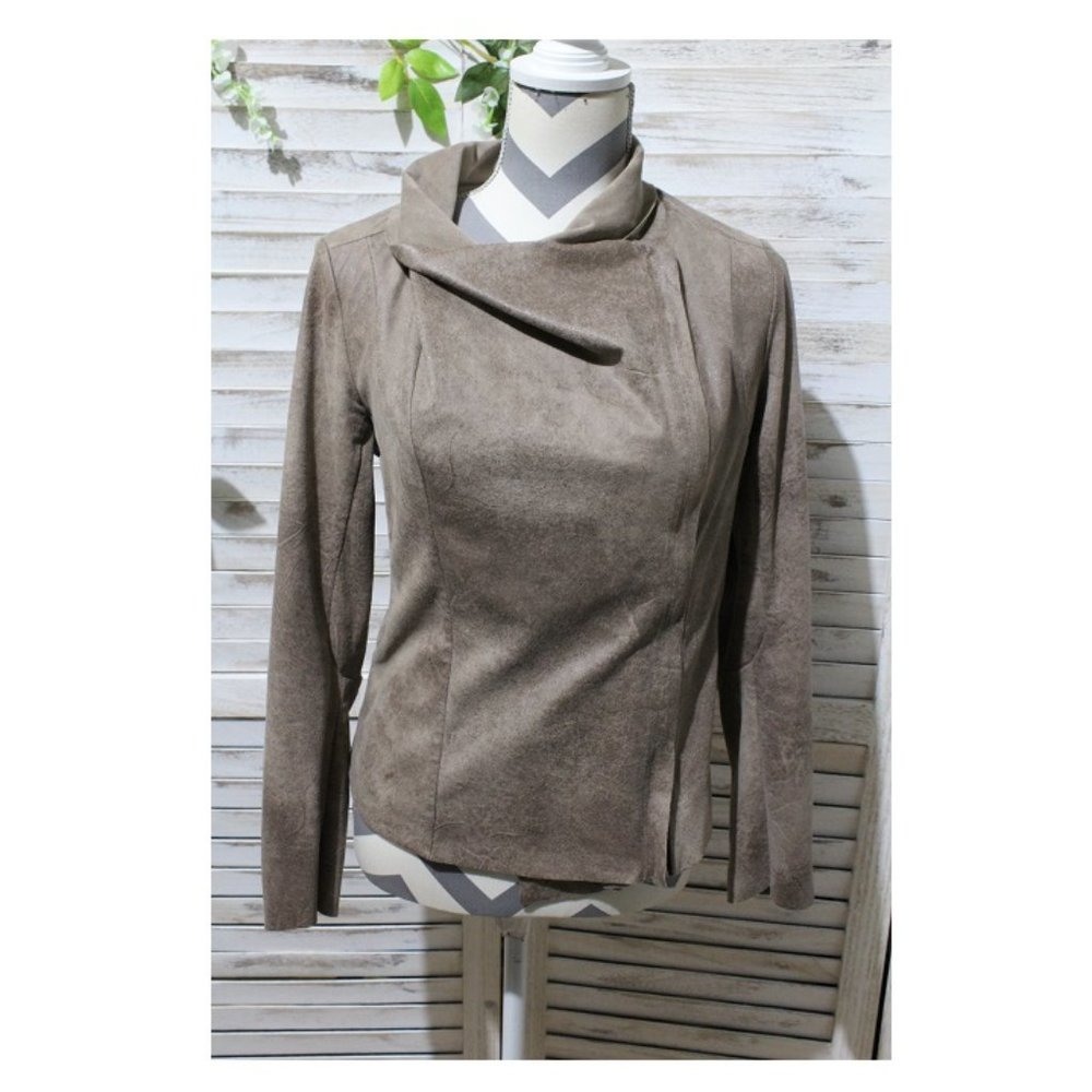 Zara Faux Vegan Suede Moto Jacket (172)🦋 - Picture 6 of 14